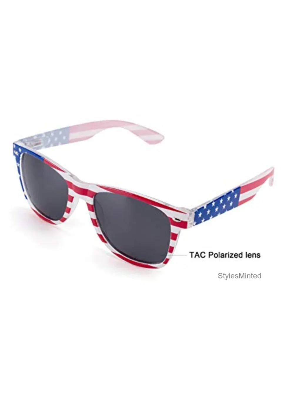 Polarized Classic Unisex American Flag USA Patriot Sunglasses Spring Hinged